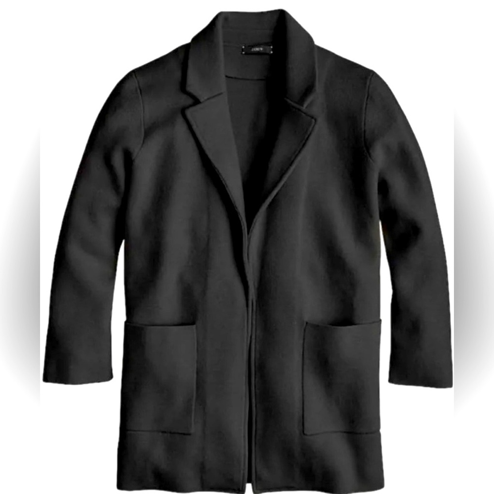 J. Crew super soft luxurious Sophie Cardigan Blazer Jacket size XS Black